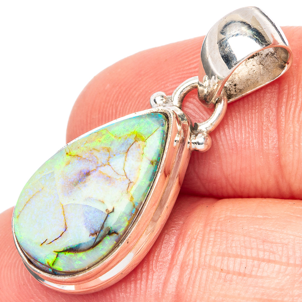 Rare Sterling Opal Pendant 1 1/4" (925 Sterling Silver) P42897