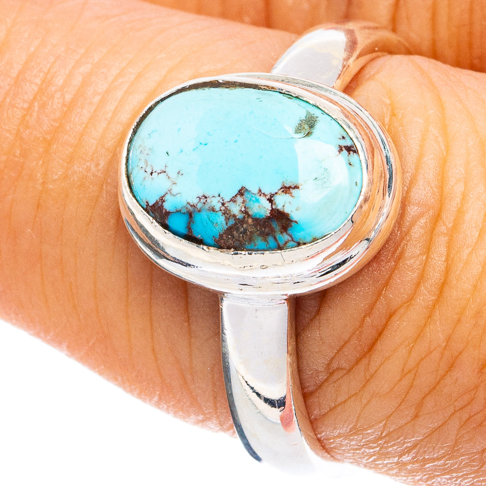 Rare Golden Hills Turquoise Ring Size 8 (925 Sterling Silver) R8195