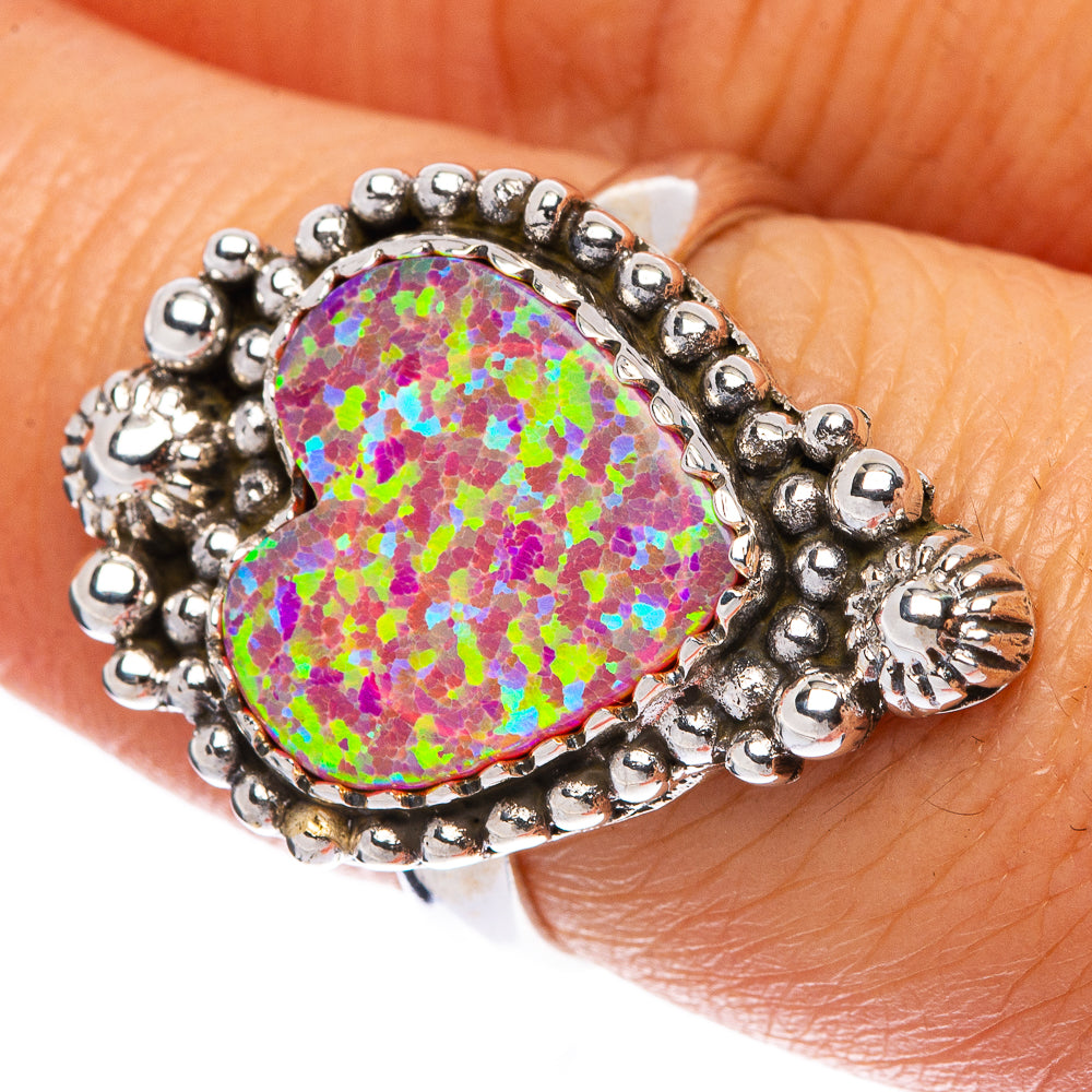 Synthetic Opal Ring Size 7.25 (925 Sterling Silver) R146197