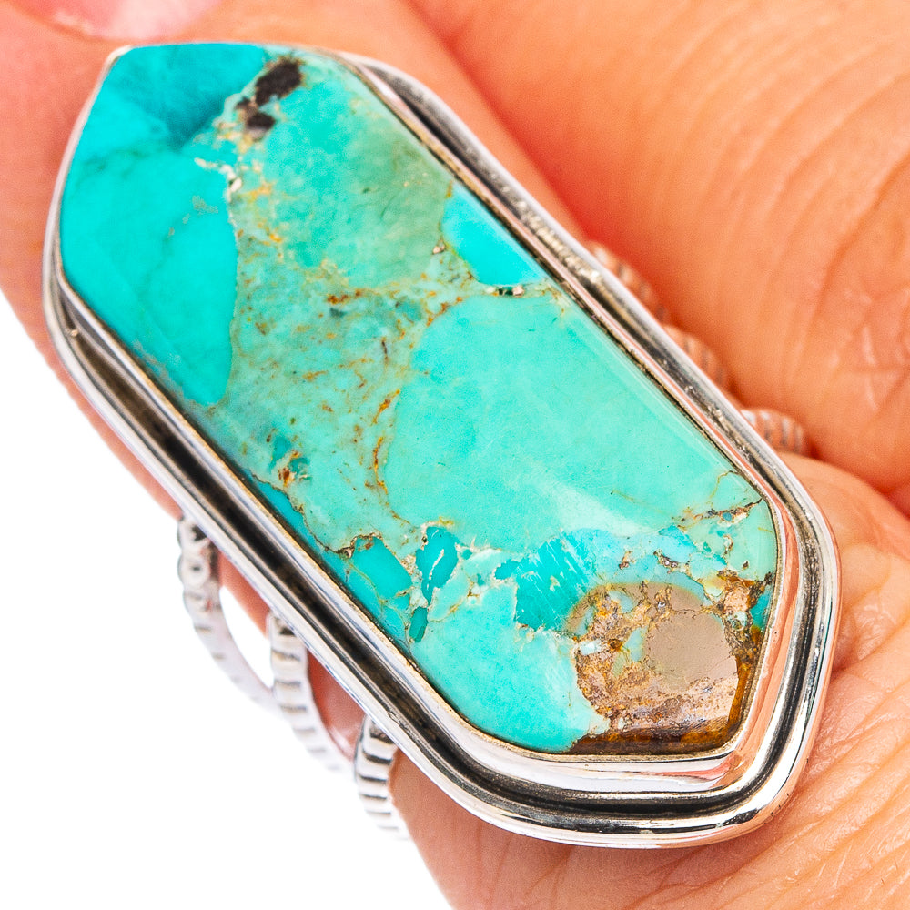 Mohave Turquoise Ring Size 6.75 (.925 Sterling Silver)