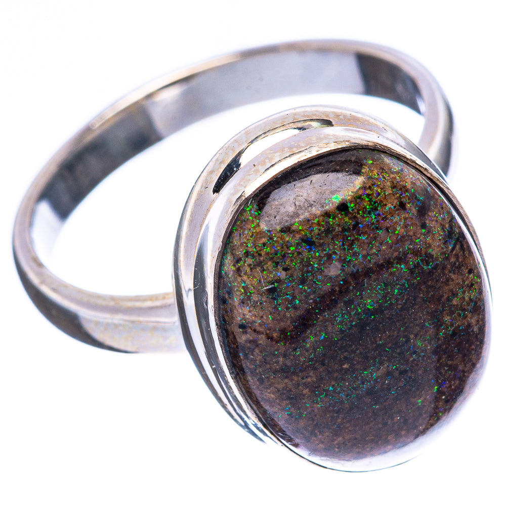 Rare Matrix Opal Ring Size 9 (925 Sterling Silver) R4173