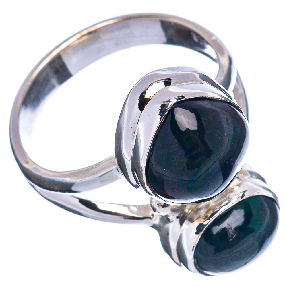 Premium Black Opal Ring Size 6 (.925 Sterling Silver)