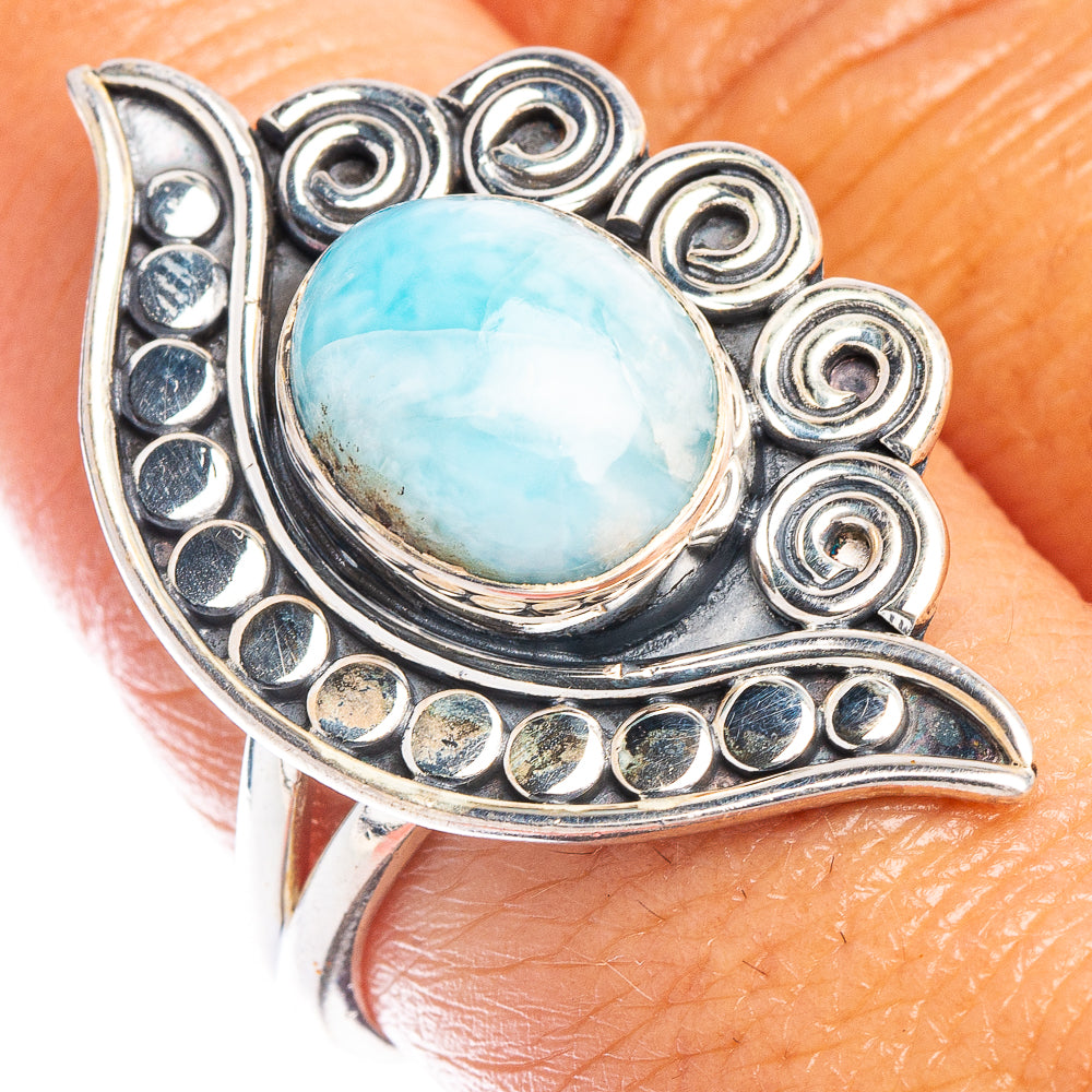 Larimar Ring Size 9 (925 Sterling Silver) R7003