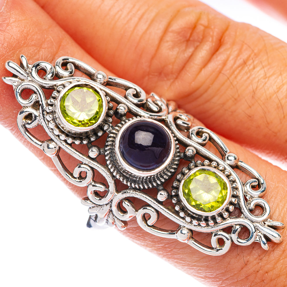 Large Kyanite, Peridot Ring Size 9.5 (925 Sterling Silver) R144684