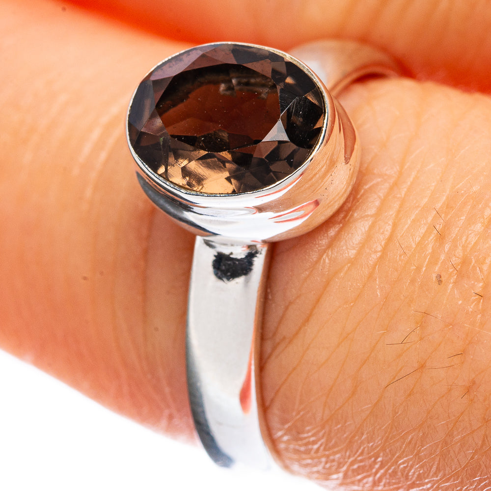 Value Smoky Quartz Ring Size 7.75 (925 Sterling Silver) R3159