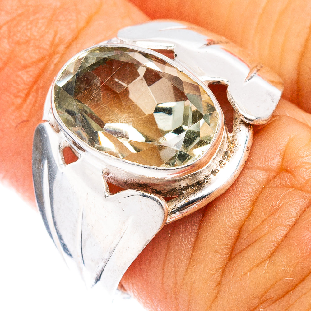 (Classic Series) Smoky Quartz Ring Size 4 (.925 Sterling Silver)