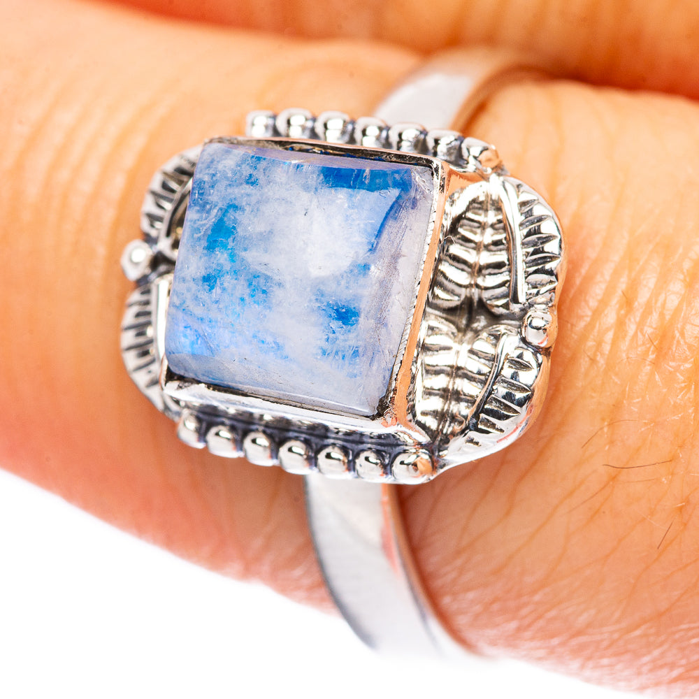 Rainbow Moonstone Ring Size 8.75 (925 Sterling Silver) R3779