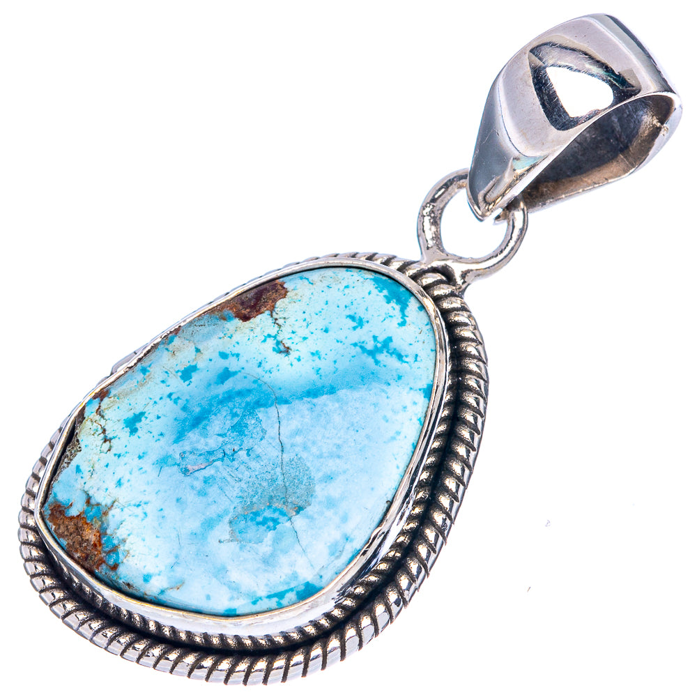 Rare Golden Hills Turquoise Pendant 1 3/8" (925 Sterling Silver) P42708