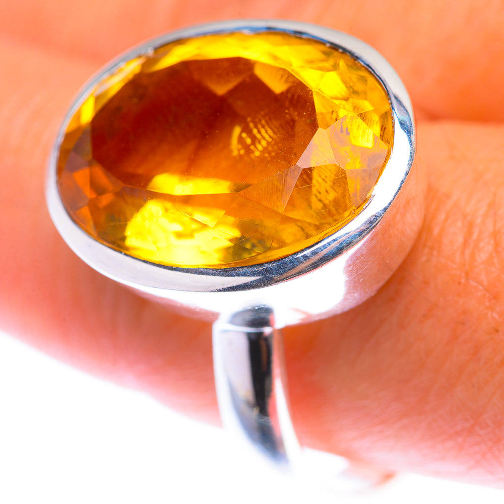 Faceted Citrine Ring Size 10 (925 Sterling Silver) RING139923