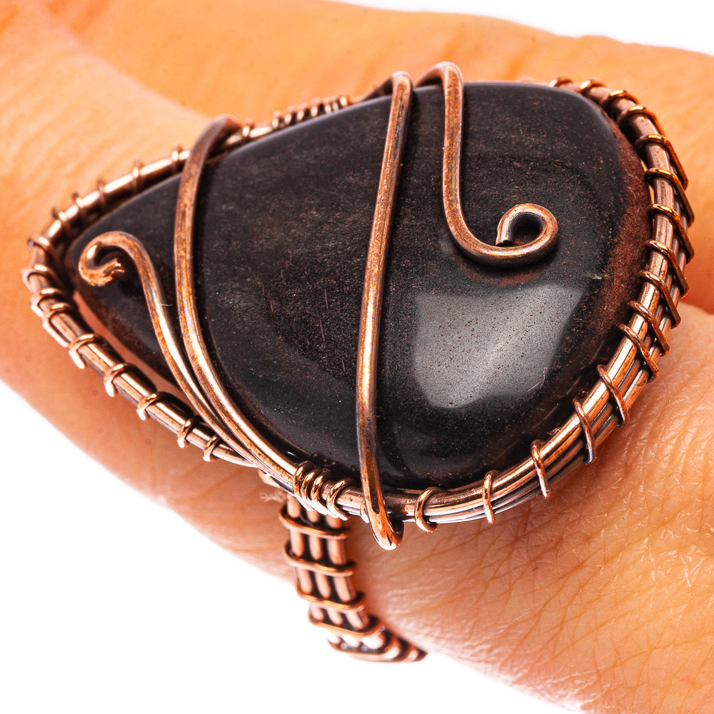 Jet Ring Size 7.5 (Oxidized Copper)