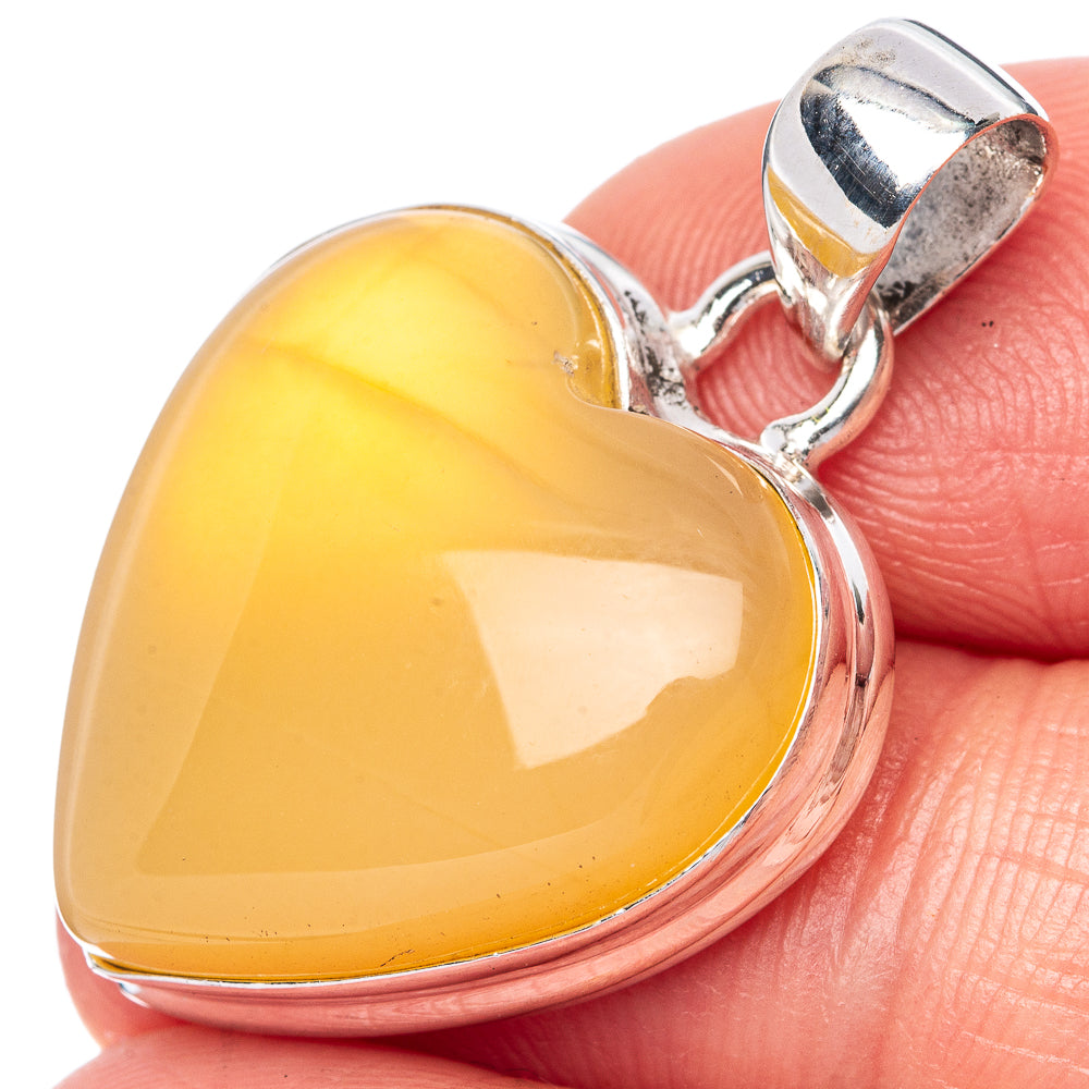 Amber Pendant 1 1/4" (925 Sterling Silver) P42493