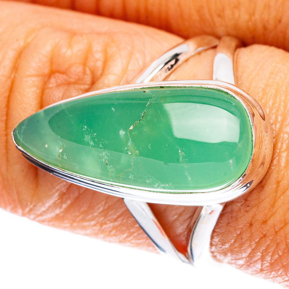 Chrysoprase Ring Size 8 (925 Sterling Silver) R5022