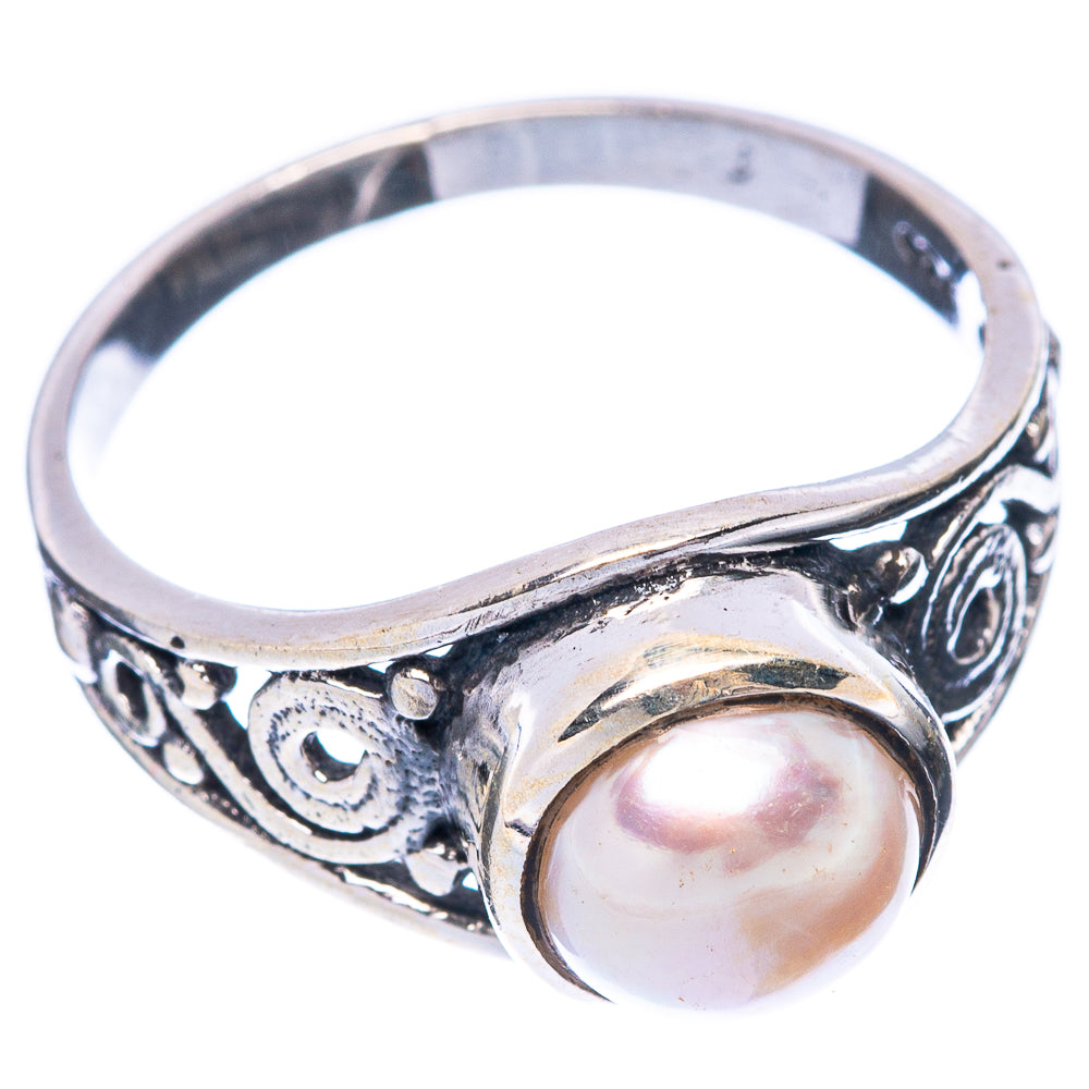 Cultured Pearl 925 Sterling Silver Ring Size 6.5 (925 Sterling Silver) R5375
