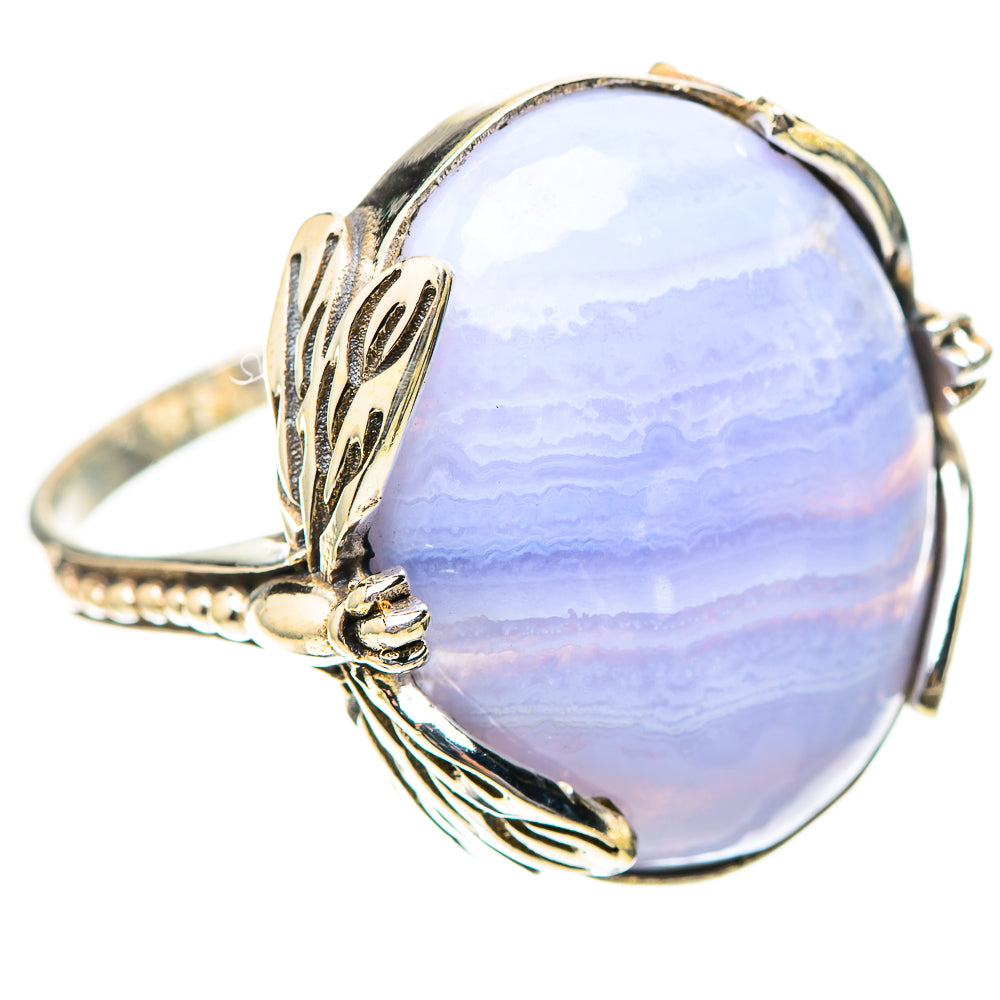 Blue Lace Agate Ring Size 8.75 (925 Sterling Silver) RING139272