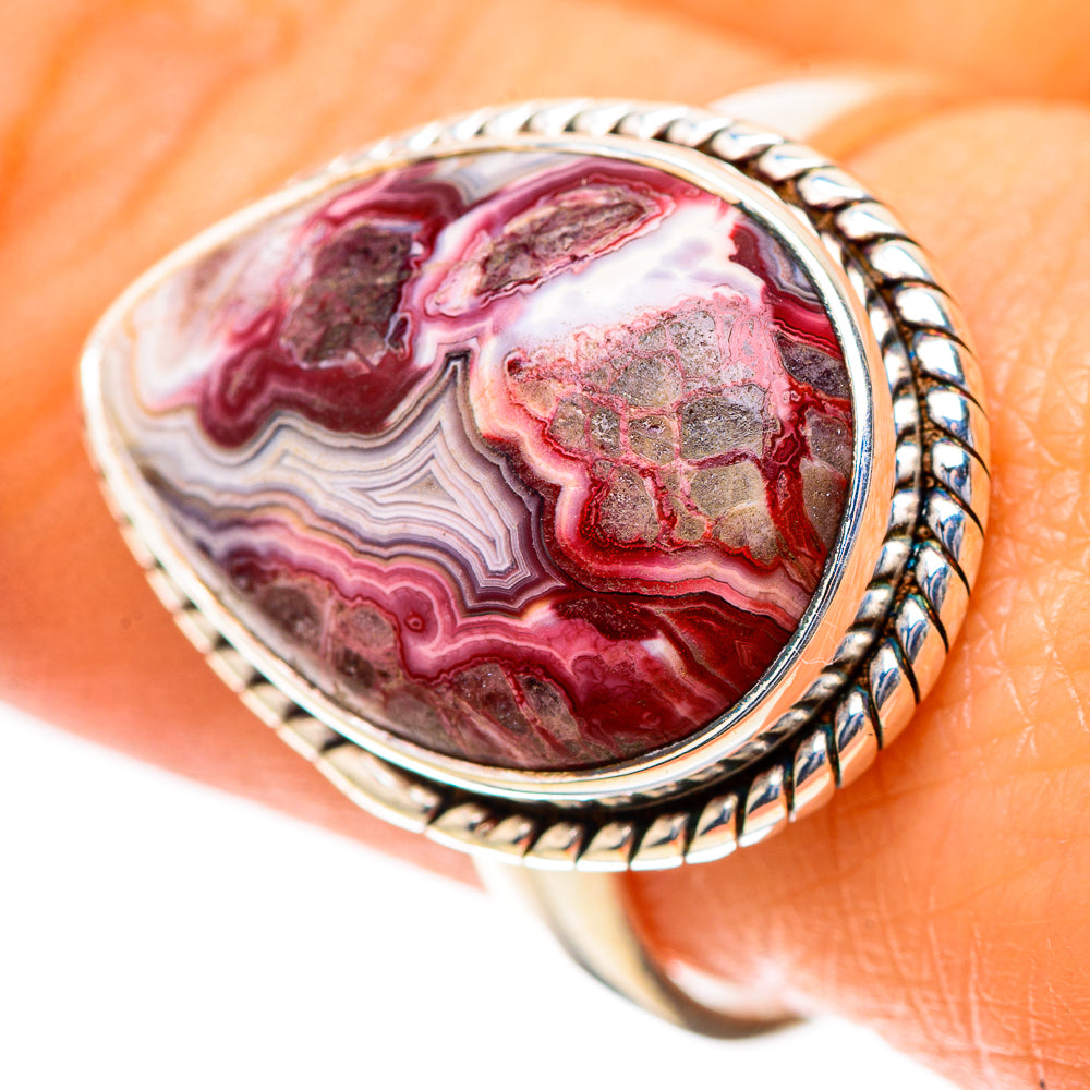 Crazy Lace Agate 925 Sterling Silver Ring Size 9 (925 Sterling Silver) RING139339