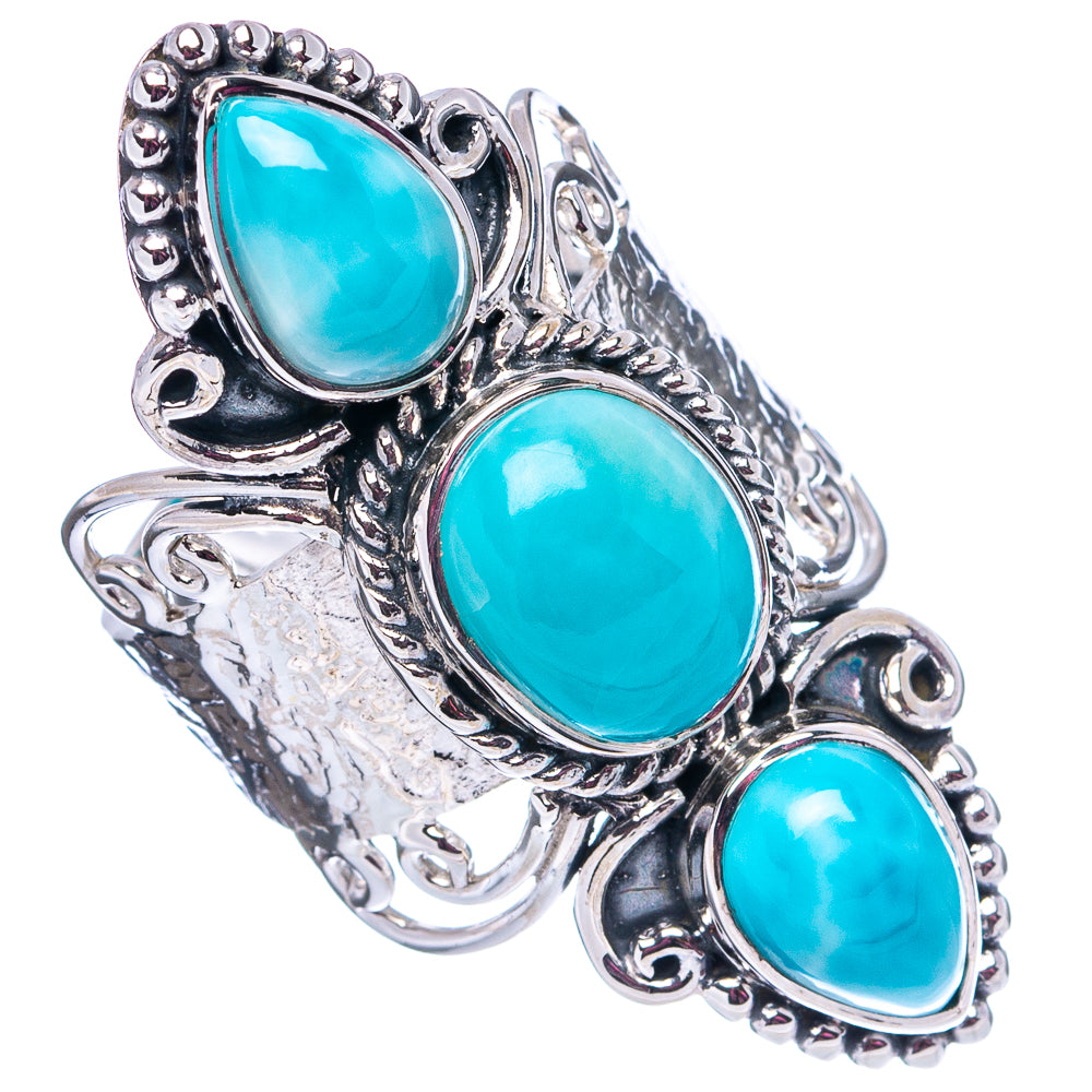 Signature Larimar Ring Size 7.5 (.925 Sterling Silver)