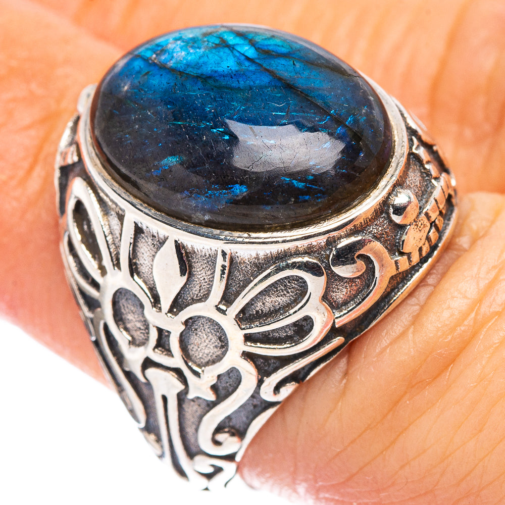 Labradorite Filigree Style Ring Size 6.75 (.925 Sterling Silver)