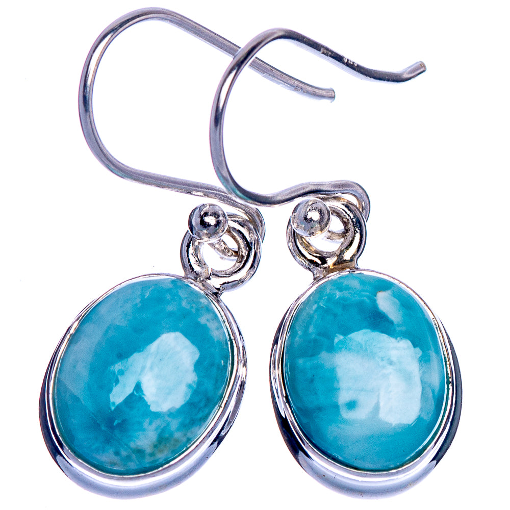 Larimar Earrings 1 1/8" (925 Sterling Silver) E1002