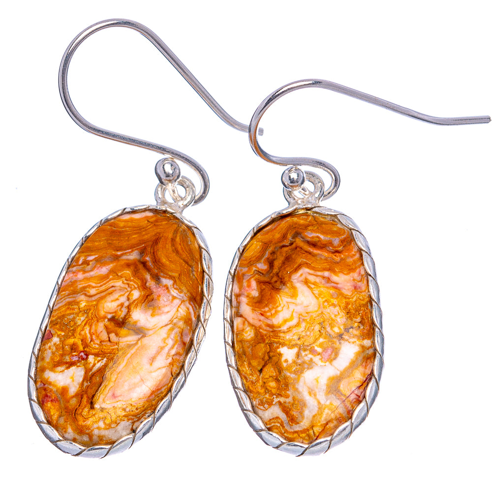 Rosetta Jasper Earrings 1 3/8" (.925 Sterling Silver)