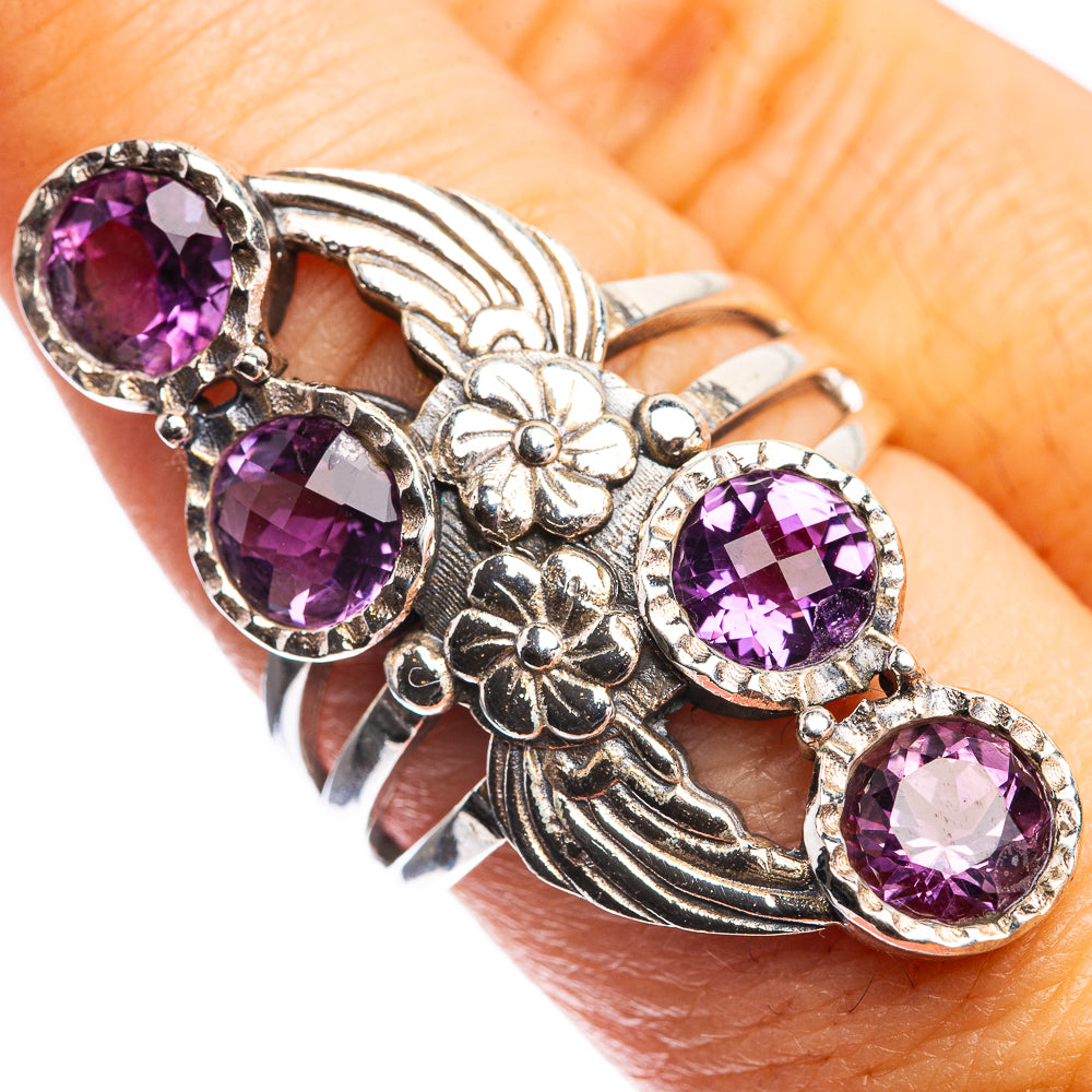 Amethyst Ring Size 7.5 (925 Sterling Silver) RING143401