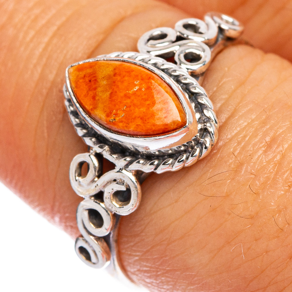 Sponge Coral Dainty Ring Size 8 (925 Sterling Silver) R145476