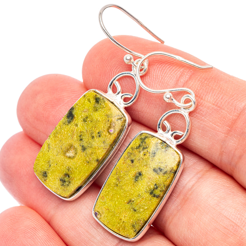 Atlantisite Earrings 1 3/4" (925 Sterling Silver) E2444