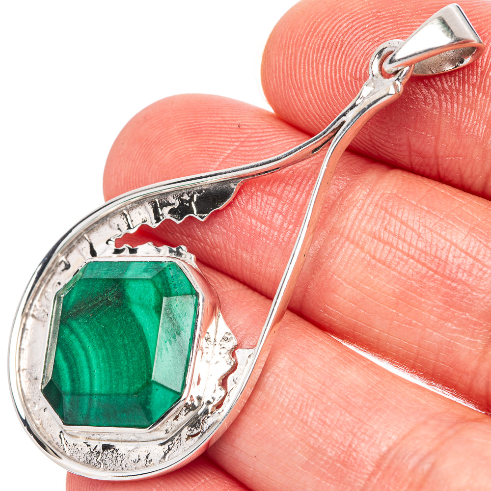 Asc Premium Malachite Pendant 2" (925 Sterling Silver) P42259