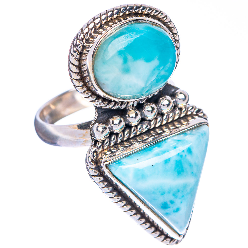 Large Larimar Ring Size 5.5 (925 Sterling Silver) R1128