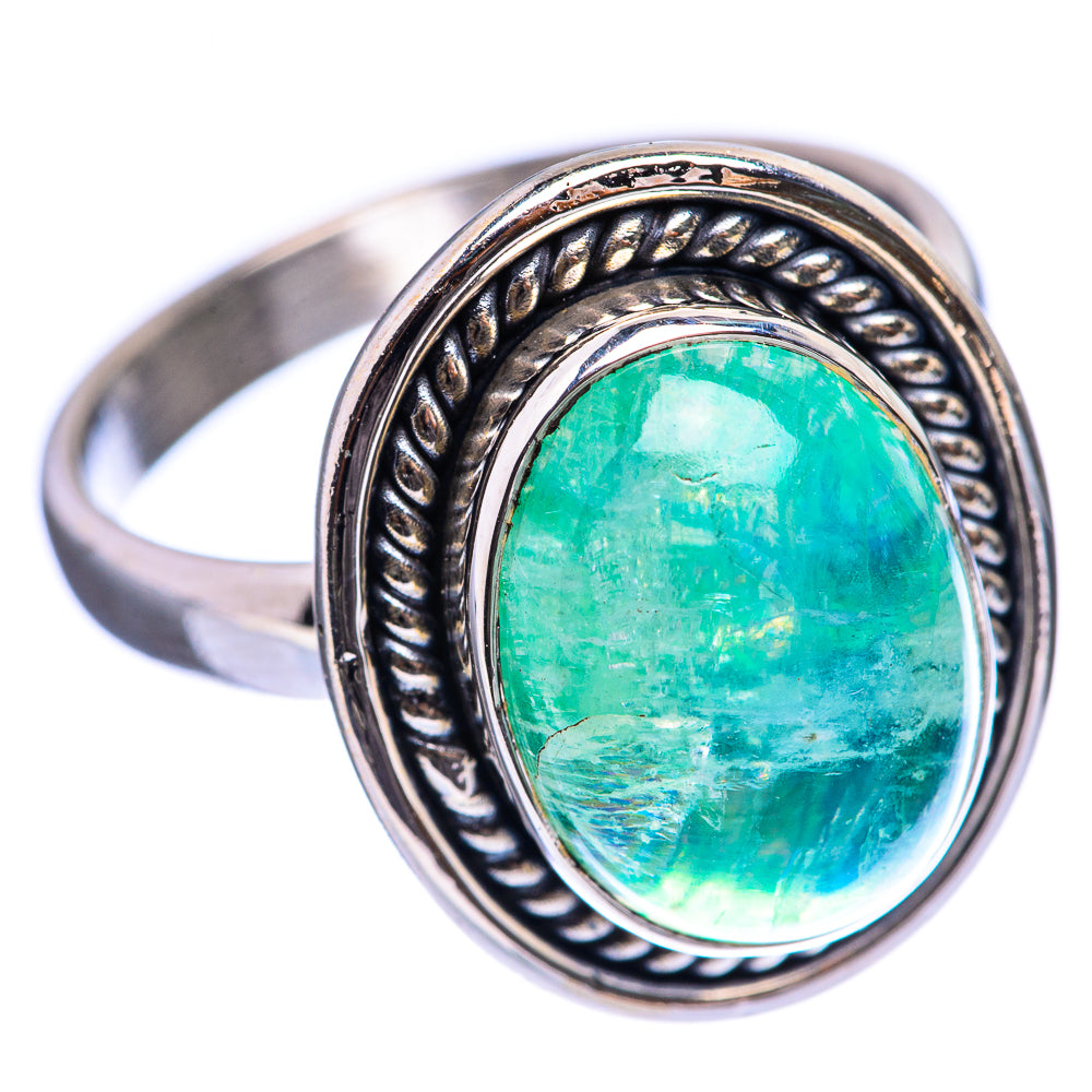 Green Moonstone Ring Size 8.25 (925 Sterling Silver) R142805