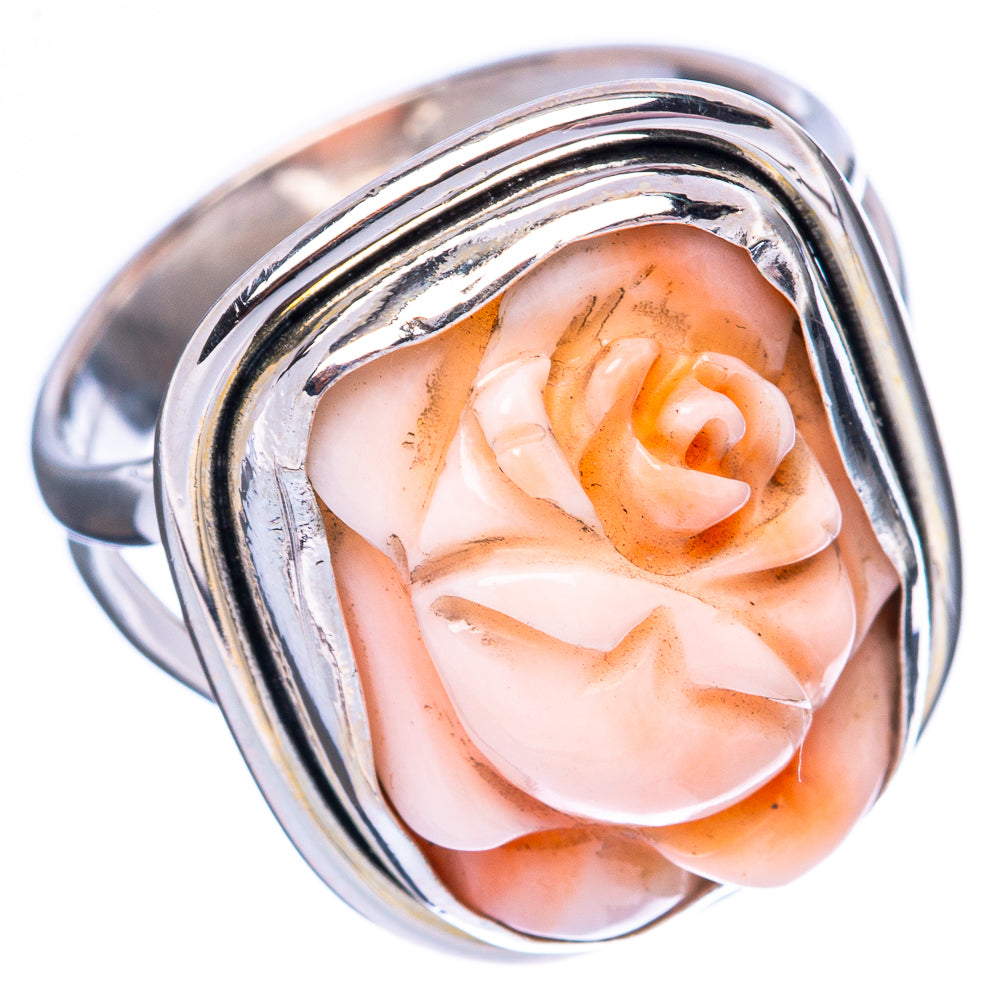 Carved Rose Ring Size 6.75 (925 Sterling Silver) R3952