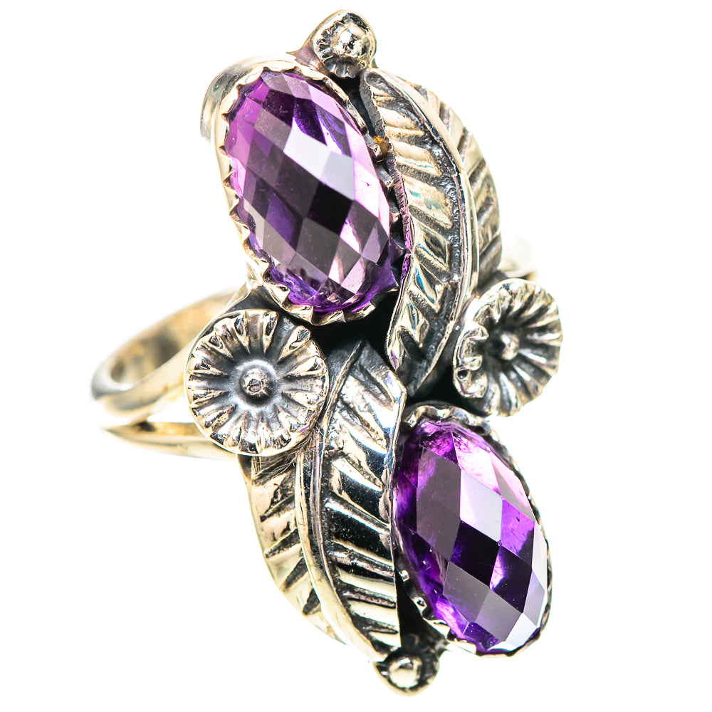 Faceted Amethyst Ring Size 6.75 (925 Sterling Silver) RING138996