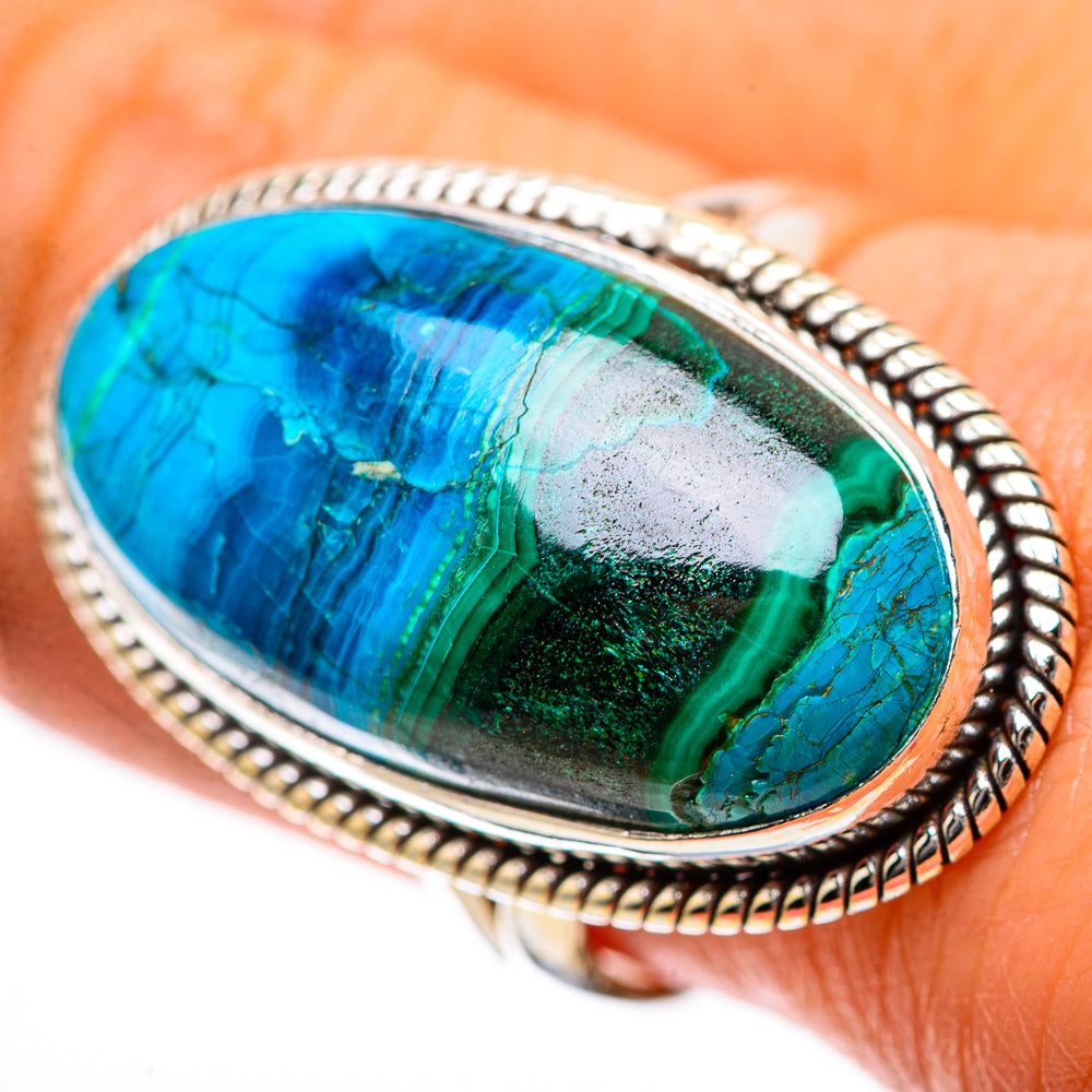 Malachite In Chrysocolla Ring Size 8.75 (925 Sterling Silver) RING139221