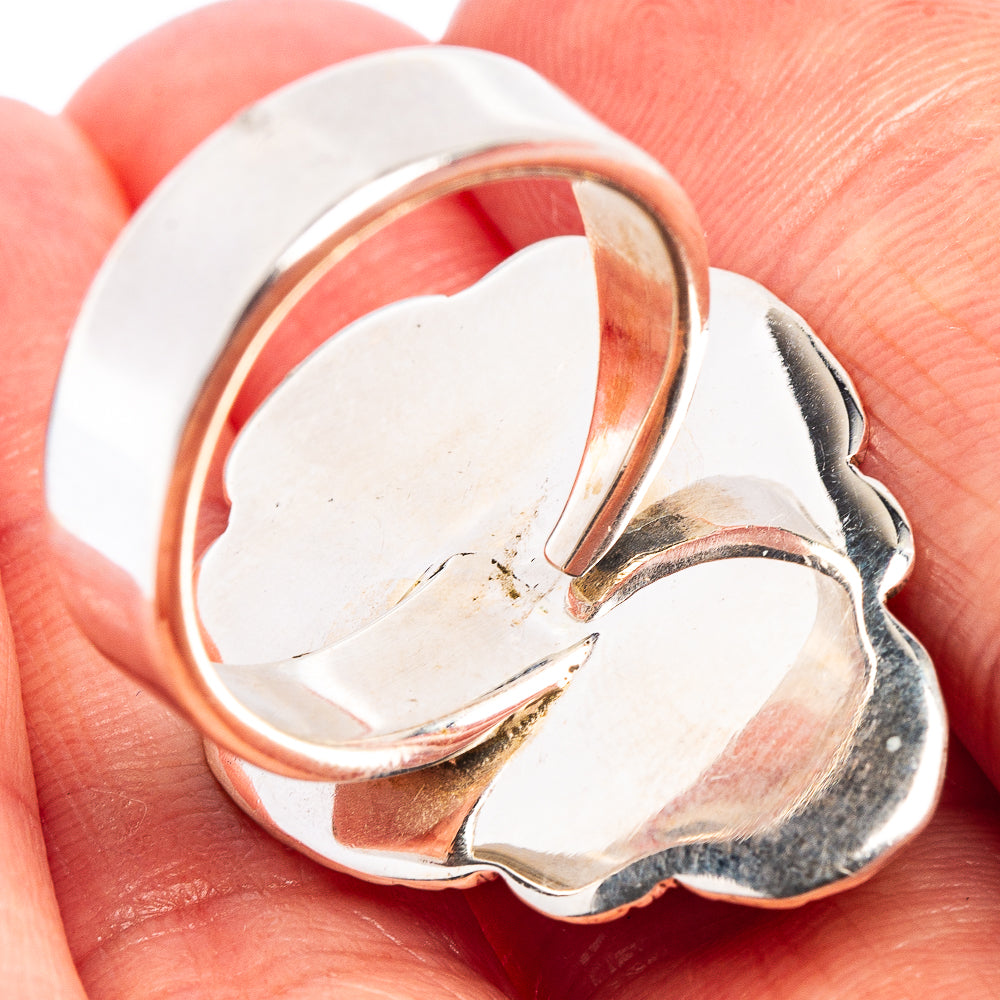 Exclusive White Buffalo Turquoise Ring Size 6 Adjustable (.925 Sterling Silver)