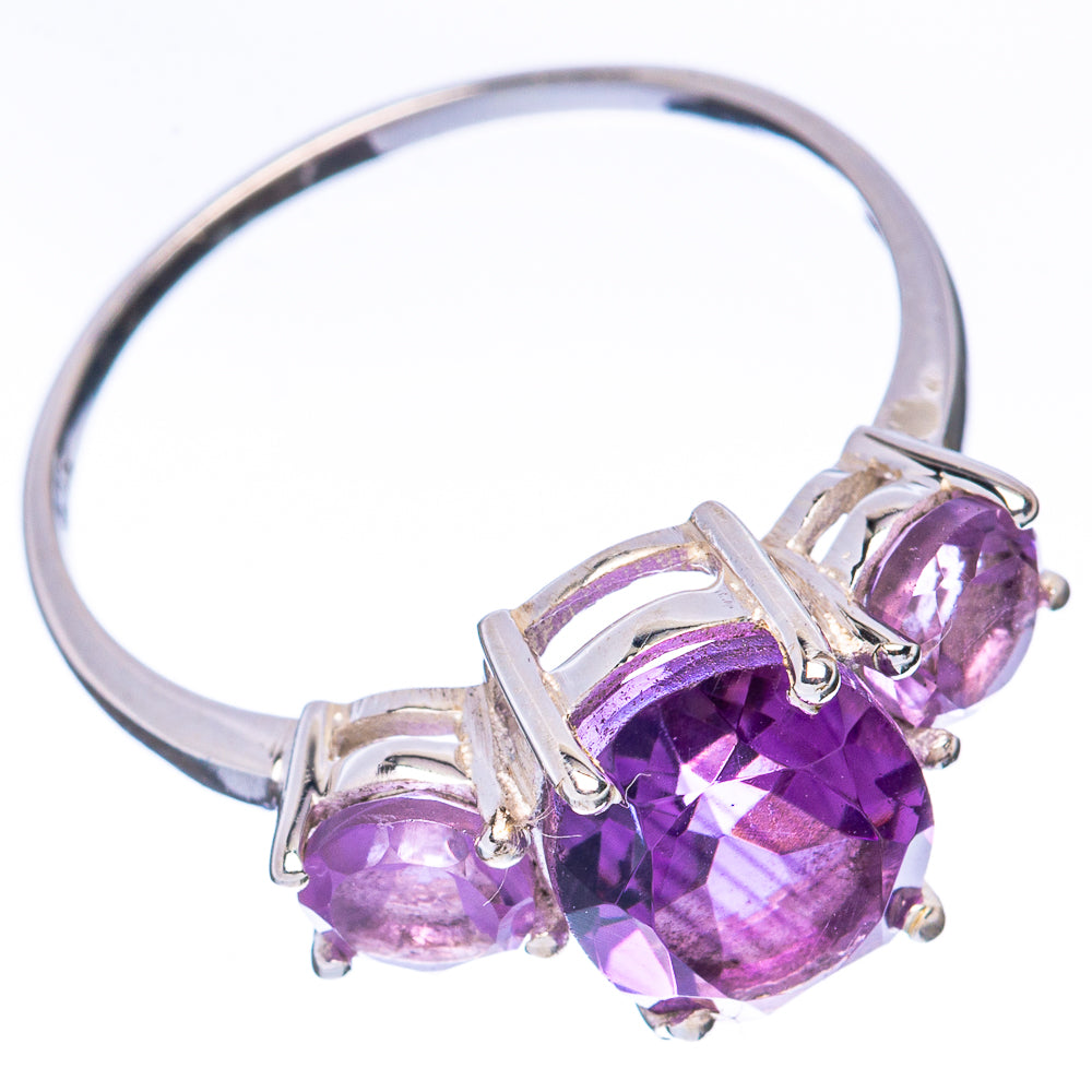 Value Faceted Amethyst Ring Size 9 (925 Sterling Silver) R3120