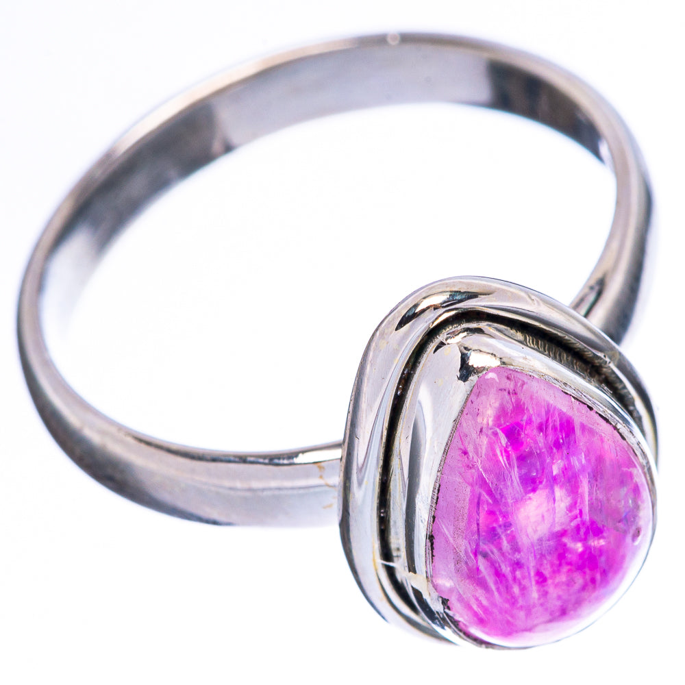 Pink Moonstone Ring Size 8.75 (925 Sterling Silver) R3774