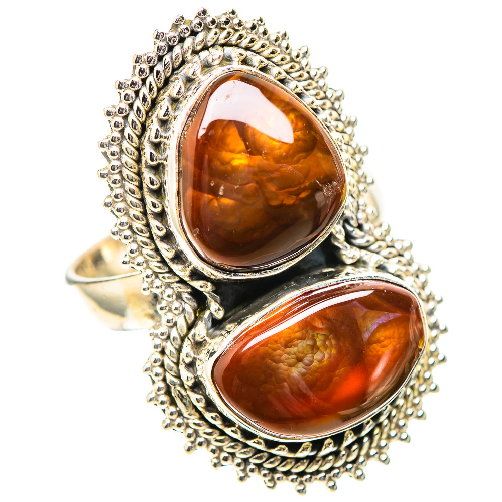 Large Mexican Fire Agate Ring Size 8 (925 Sterling Silver) RING138897