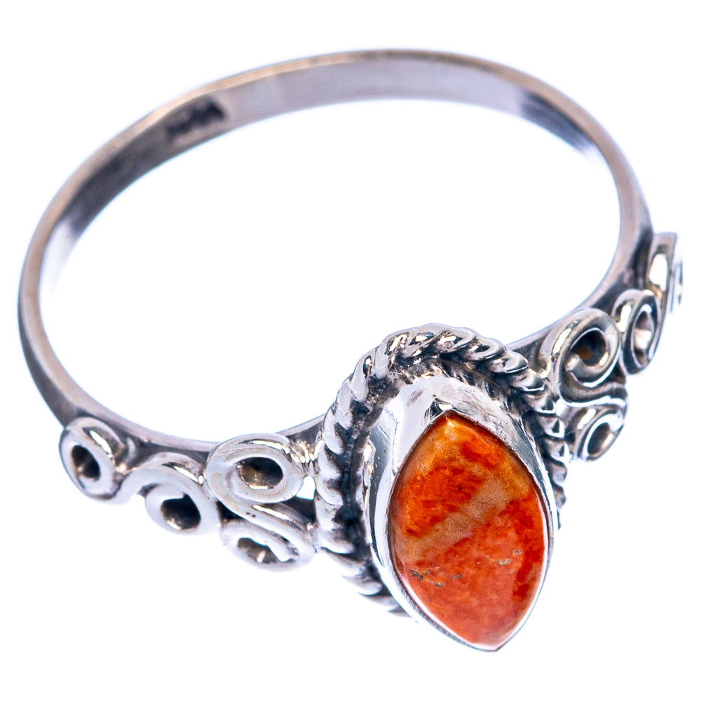 Sponge Coral Dainty Ring Size 8 (925 Sterling Silver) R145476