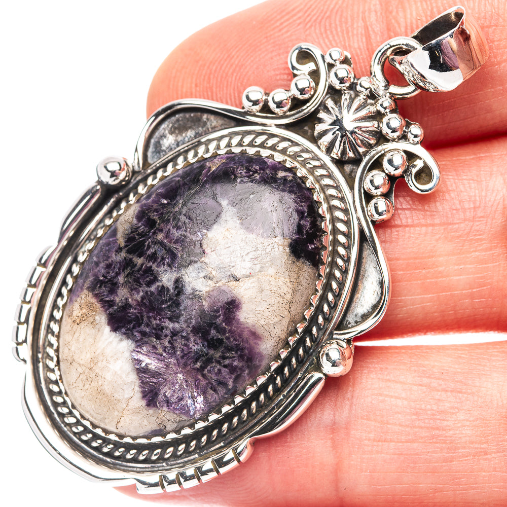 Premium Lepidolite Pendant 2 1/8" (.925 Sterling Silver)