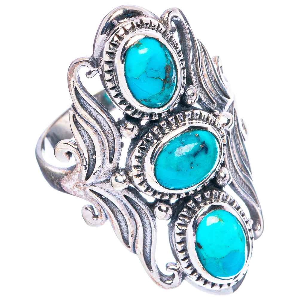 Rare Arizona Turquoise Ring Size 7.5 (925 Sterling Silver) R4773