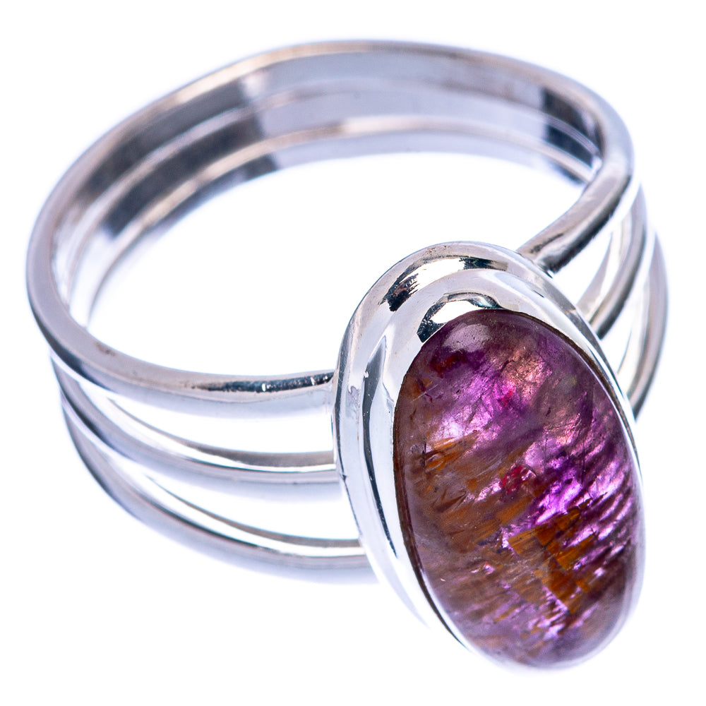 Rare Cacoxenite Amethyst Ring Size 7.5 (925 Sterling Silver) R145542