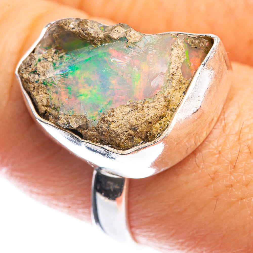 Rough Ethiopian Opal Ring Size 8.25 (925 Sterling Silver) RING143422
