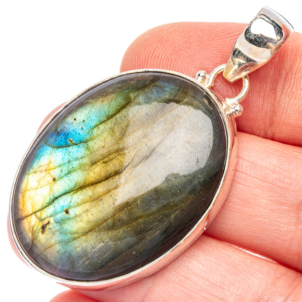 Labradorite Pendant 1 7/8" (925 Sterling Silver) P43789