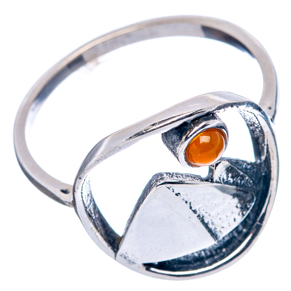 Carnelian Mountain Dainty Ring Size 7.75 (.925 Sterling Silver)