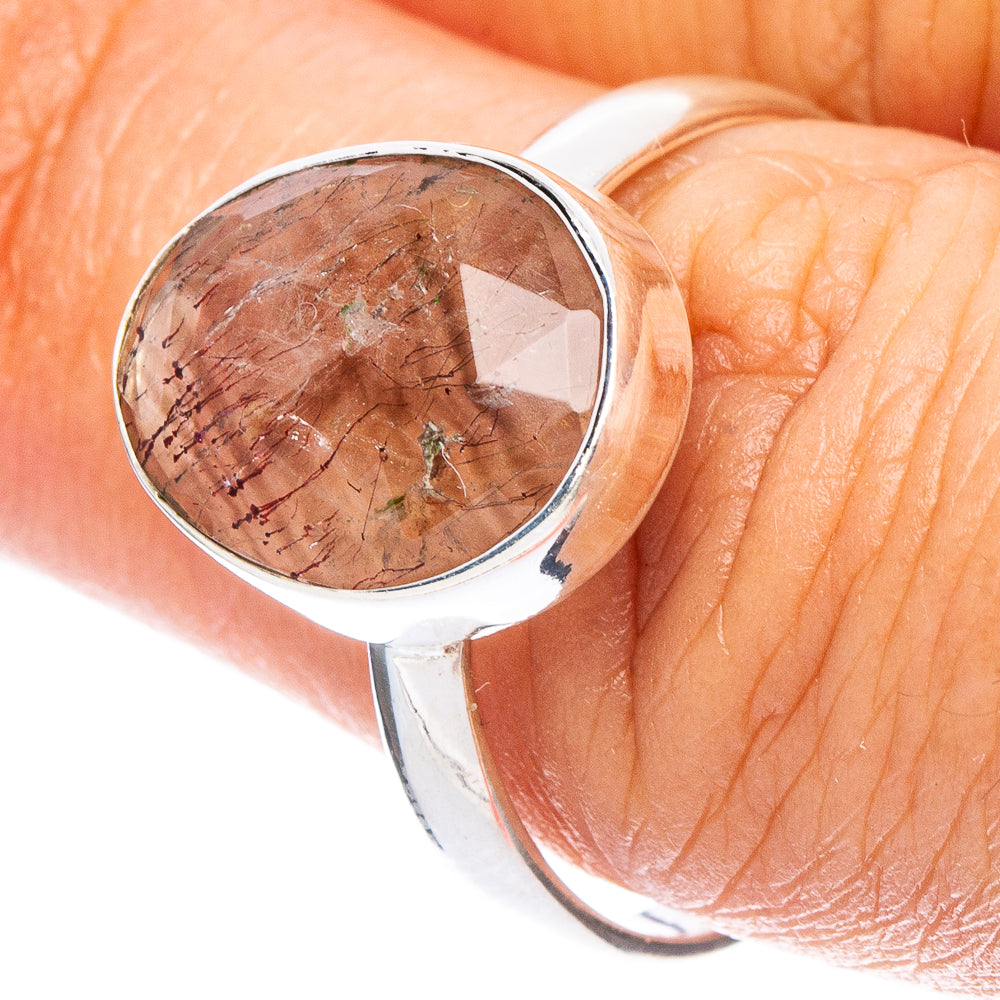 Tourmalinated Quartz Ring Size 9 (925 Sterling Silver) R7216