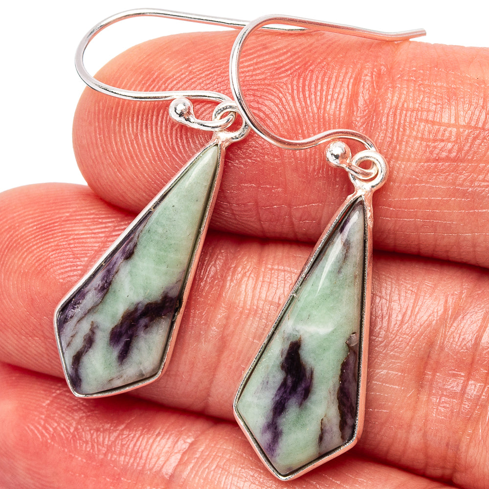 Kammererite Earrings 1 5/8" (.925 Sterling Silver)