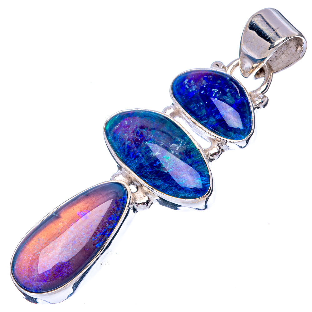 Rare Triplet Opal 925 Sterling Silver Pendant 1 7/8" (925 Sterling Silver) P42669