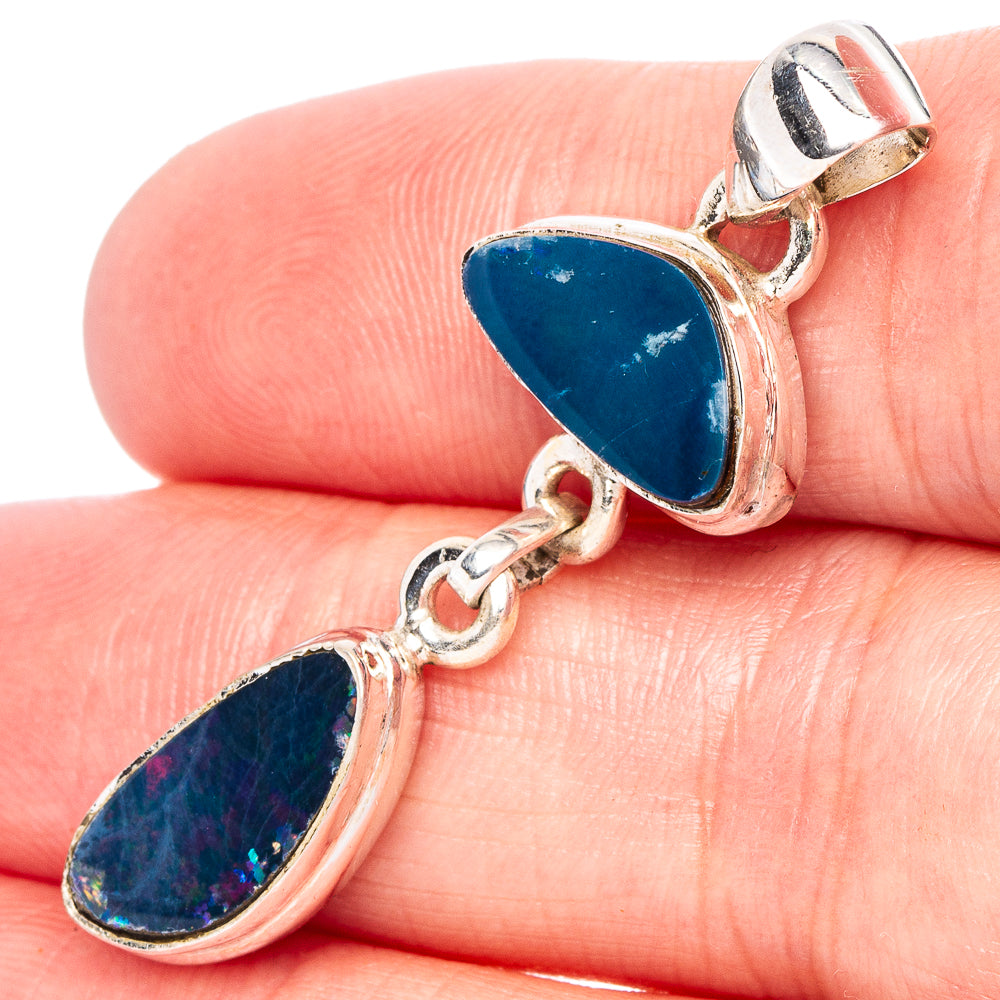 Rare Doublet Opal Pendant 1 3/4" (.925 Sterling Silver)
