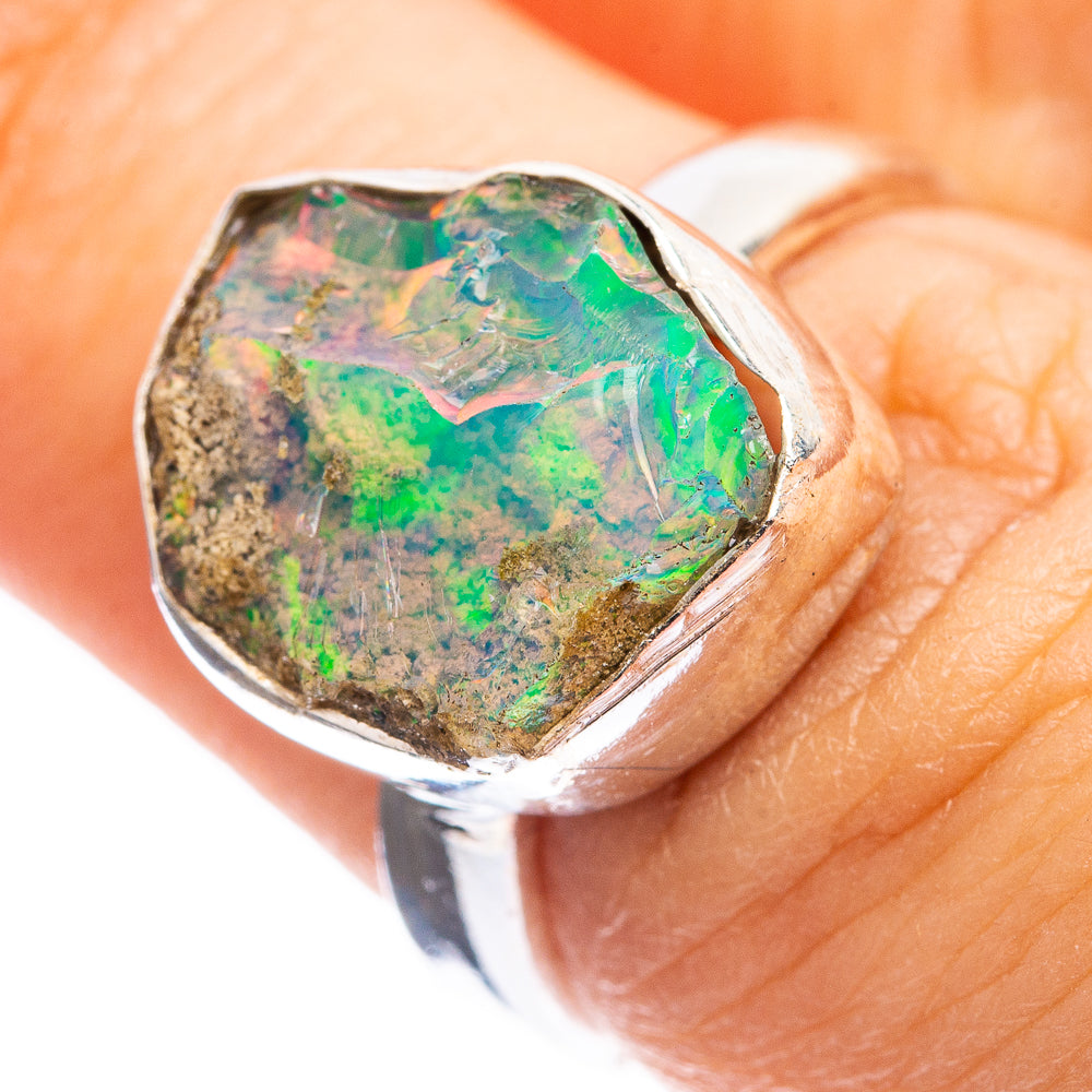 Rough Ethiopian Opal Ring Size 6 (925 Sterling Silver) R142953