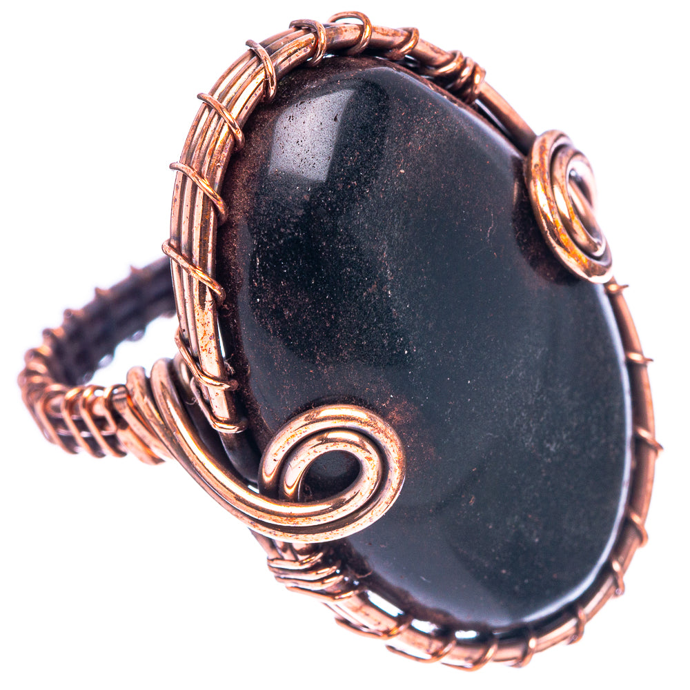 Jet Ring Size 7.5 (Oxidized Copper)