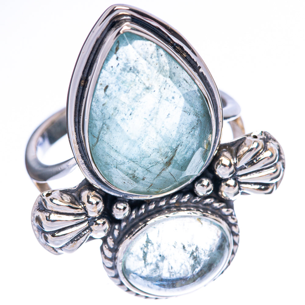 Signature Natural Aquamarine Ring Size 8.75 (925 Sterling Silver) R1769